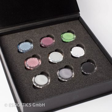 Facetted Crystals – Elements+grey+gold+silver (Set of nine)