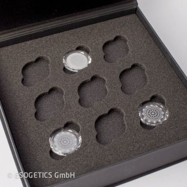 Facetted Crystals – grey (Set of three)